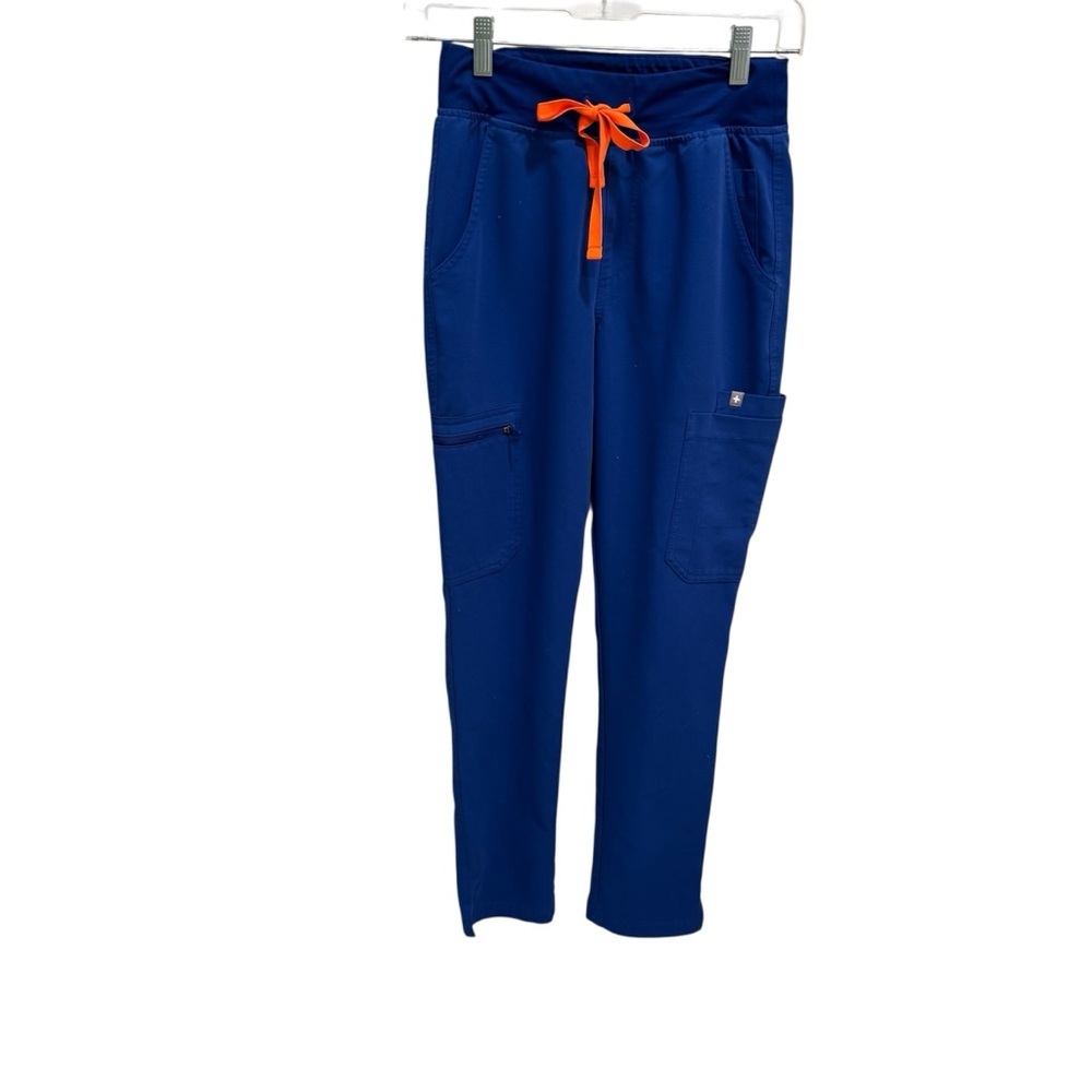 Figs Technical Collection Scrub Pants Blue Womens XS Medical Nursing